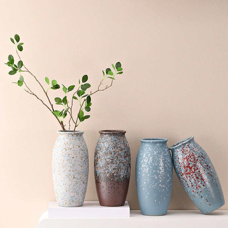 Керамическая ваза Новый китайский стиль ретро грубый глиняный горшок