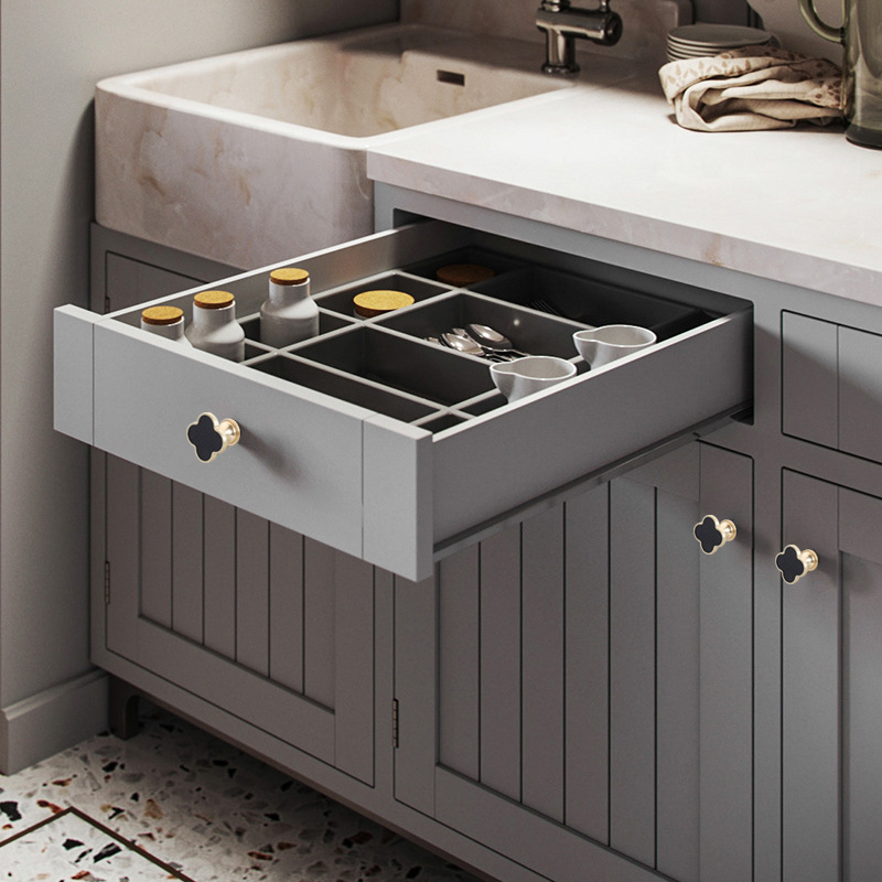 四葉草彩色單孔拉手北歐輕奢簡約櫥櫃衣櫃門金色把手可用做掛衣鈎