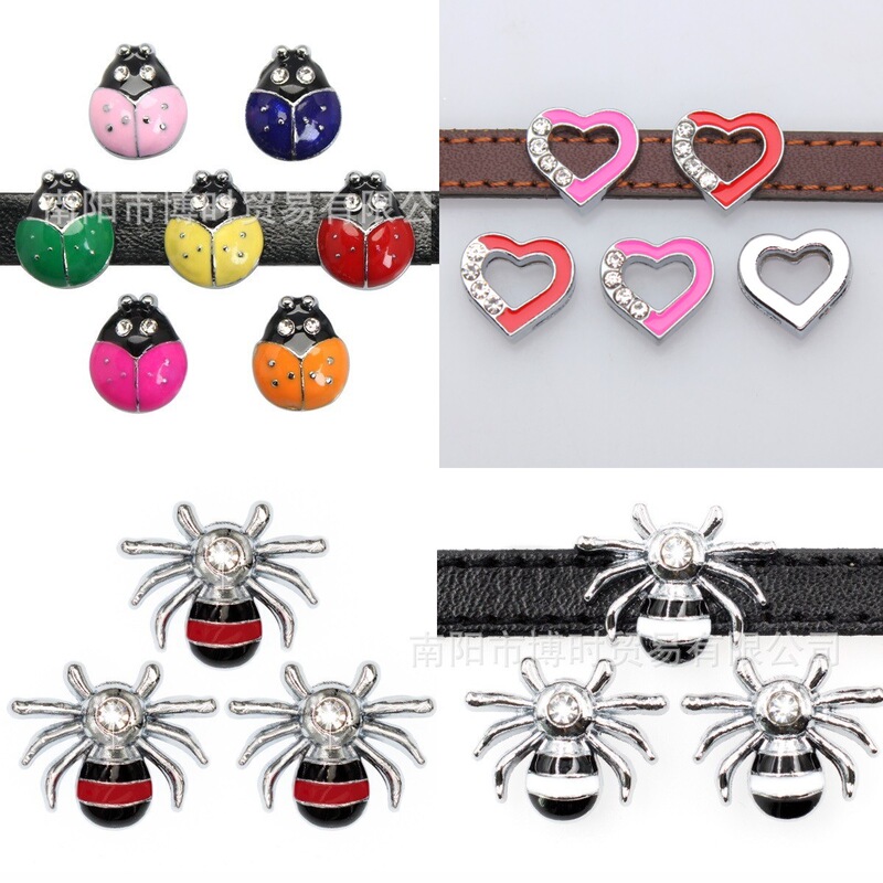 DIY Jewelry Accessories 8mm Oil Dropping Wear Accessories Coccinella septempunctata Fit Wrist Strap Bracelet Jewelry Accessories