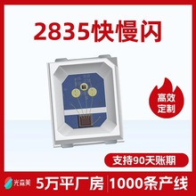 2835七彩灯珠 滑板车尾灯夜跑灯发光玩具灯光源 2835快闪慢闪灯珠