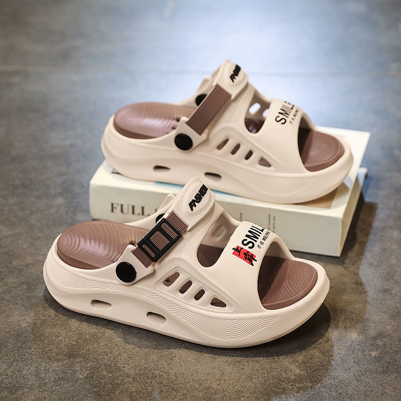 Детские тапочки, мужские, носящие толстую подошну, противоскользящие, чтобы наступить на фекалии летом