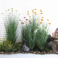 Artificial Green Plant Landscape Reed Pinecone Chrysanthemum High-end Pot Plant Large Plant Indoor Decoration Home Furnishing Clothing Store Ornament