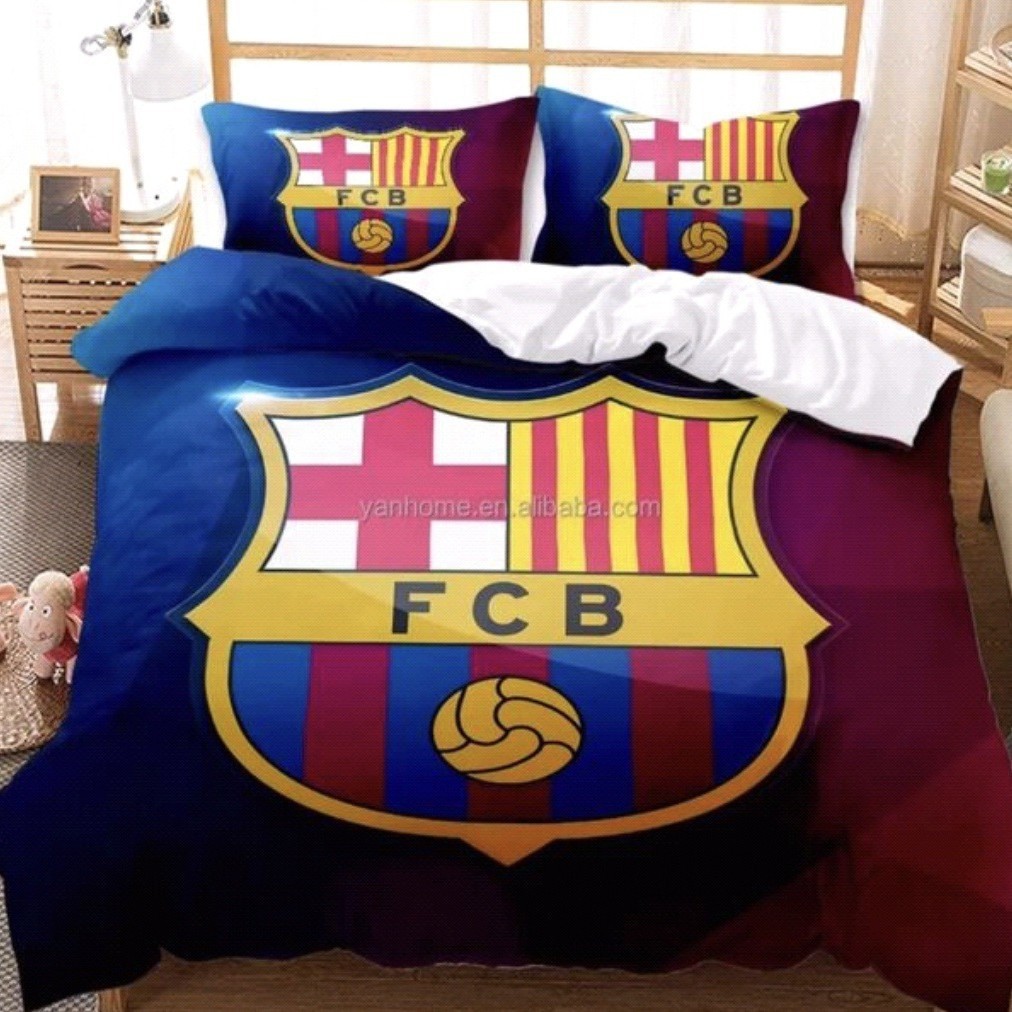 Equipo Logo serie ropa de cama transfronteriza de tres piezas conjunto Amazon eabywish Comercio Exterior Kit de textiles para el hogar