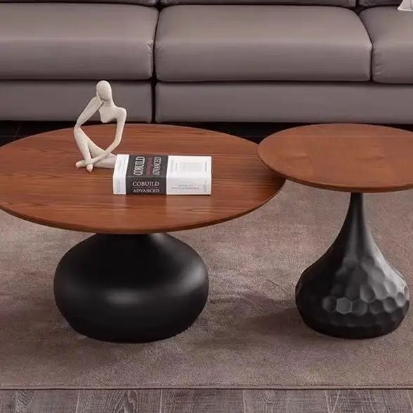 호두 무늬 데스크탑 50-60+ 블랙 카본 스틸 베이스