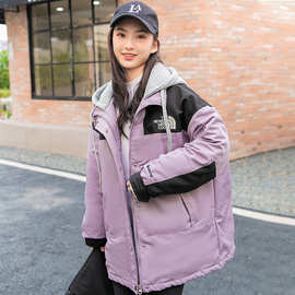 1091羽绒服少女冬季派克服年新款学院风大童高初中学生冲锋衣外套