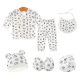 Foreign trade Europe and the United States newborn placenta baby clothes lace-up monk clothing crotch six-piece set baby hat hands and feet