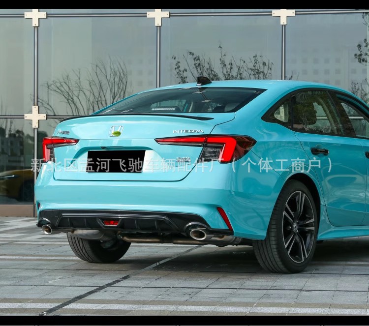 Suitable for 22-23 Models of the Eleventh Generation Civic Model, Phantom Night Style Rear Wing, Fixed Wing, Small Surround, Top Wing, Front Shovel