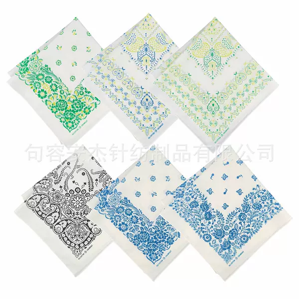 Pure Cotton American retro cashew flower scarf 55CM scarf scarf multi-functional square scarf