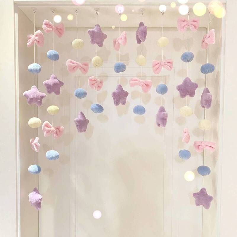 Door Decorations, Home Bedroom Door Curtains, Children's Room Doors, Popular Girly Heart Curtains, Wall Decorations, High Appearance