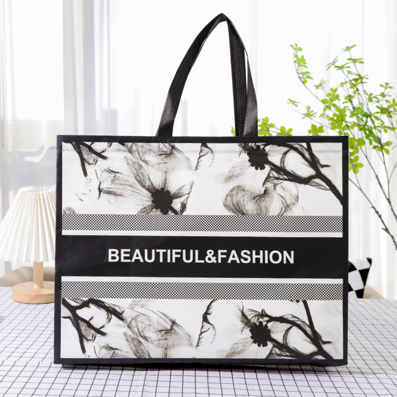 Bolsas no tejidas retro, bolsas de compras portátiles clásicas, bolsas de promoción para llevar, impresión en color, bolsas de embalaje laminadas, lugar de impresión