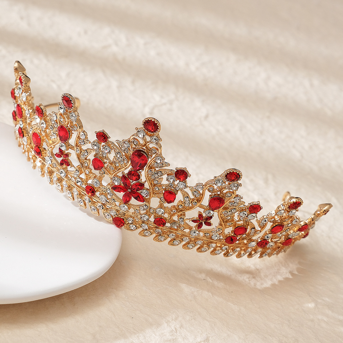 Inlay Design Retro Style Retro Water Droplets Alloy Inlay Rhinestones Crown