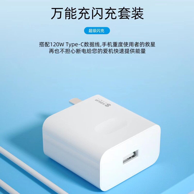Sanshang 200W Fast Charging Adapter Super Flash Universal Charging Set Compatible with 120W/88W Super Charger