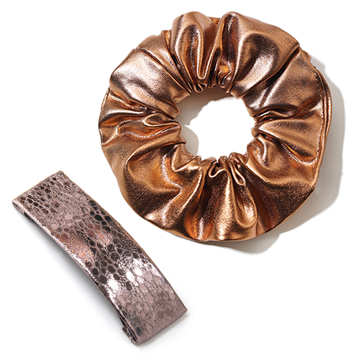 PU发圈发夹组合 咖啡