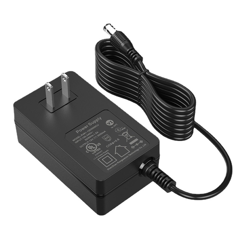 24V2A电源适配器厂家供应液晶显示器产品插墙式美国UL/FCC认证