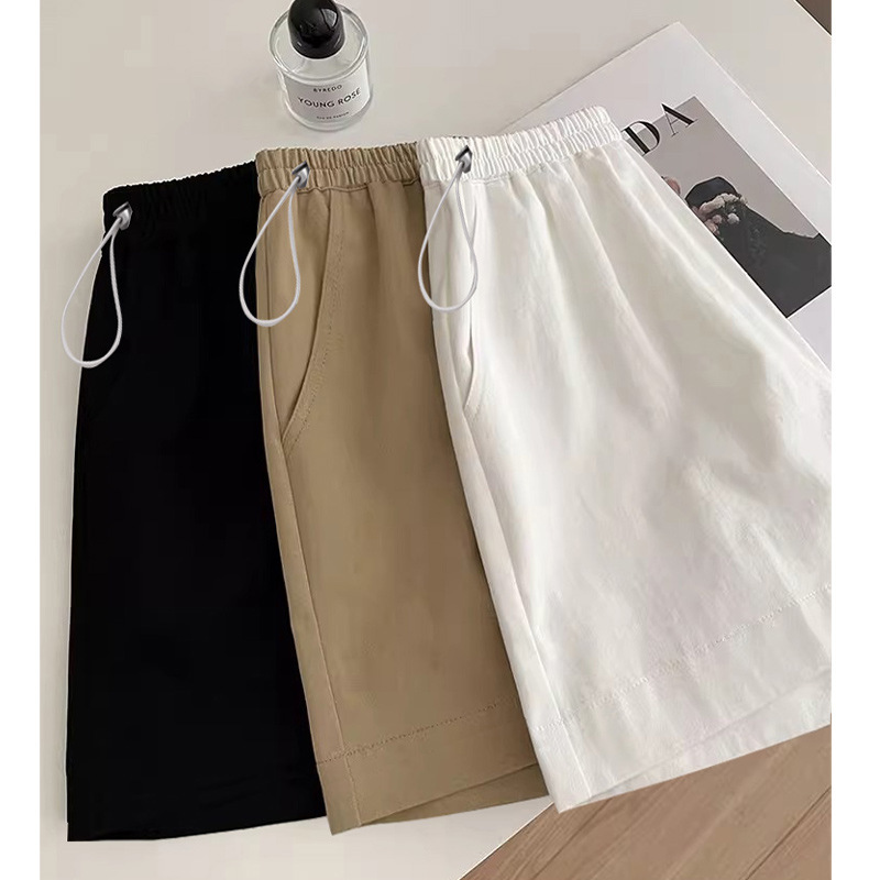 Maternity Shorts for Summer, Thin Style, 2026 New Model, Non-Binding, No Belly Support, Casual Drawstring Cargo Shorts for Petite Sizes