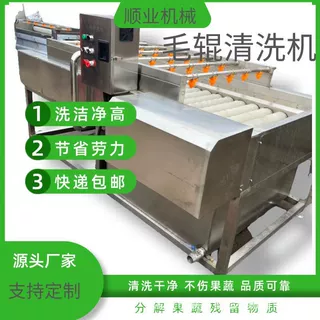 平行毛辊清洗机 红薯去皮清洗芋头大姜土豆清洗 去污去皮清洗机