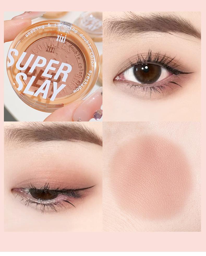 xixi Cookie Crispy Monochrome eyeshadow, brightening the undereye, pearlescent, fine shimmering, matte, pseudo-natural look, versatile for daily use, earth tones undefined