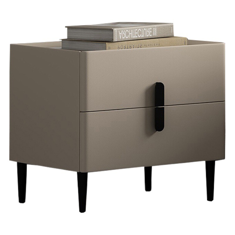 Mesita de noche dormitorio casa italiano minimalista cabecera moderna minimalista Placa de Roca de madera sólida combinación gabinete de almacenamiento ventas directas de la fábrica