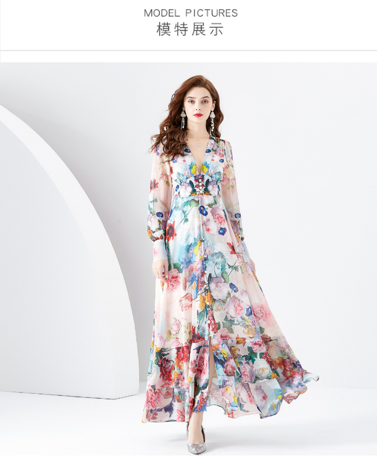 【THE LIGHT】25ss Flower print long sleeve J.Jill Cream Floral Print Long Sleeve Light Weight Tunic Top