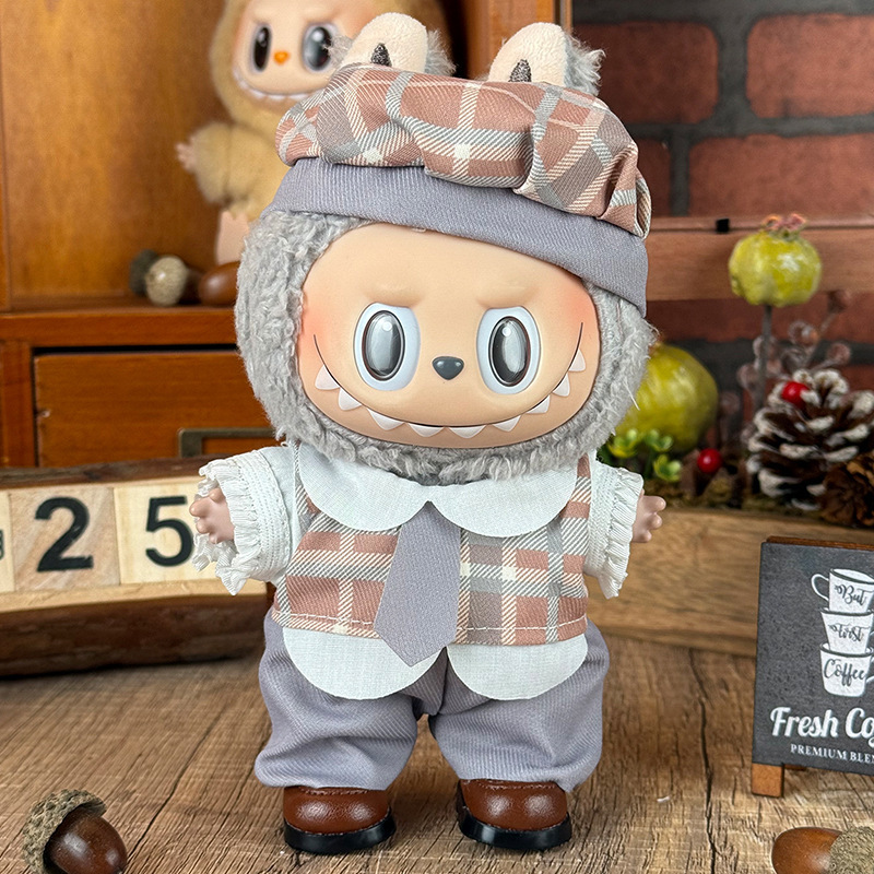 Labubuの子供服に適しています。布の服は17cm一二三代のセットの小さいアクセサリーに座っています。|undefined
