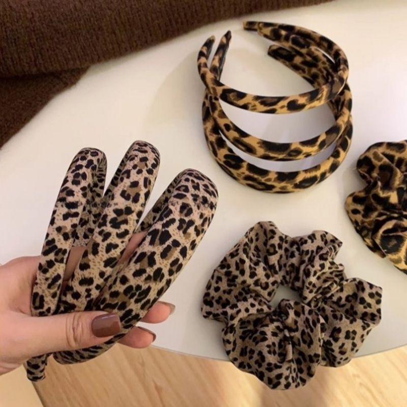 Fascia per capelli con stampa leopardata alla moda, per intestino crasso, coda di cavallo femminile, corda per capelli elastica ad alta elasticità, accessori per capelli in gomma resistente_voghion.com