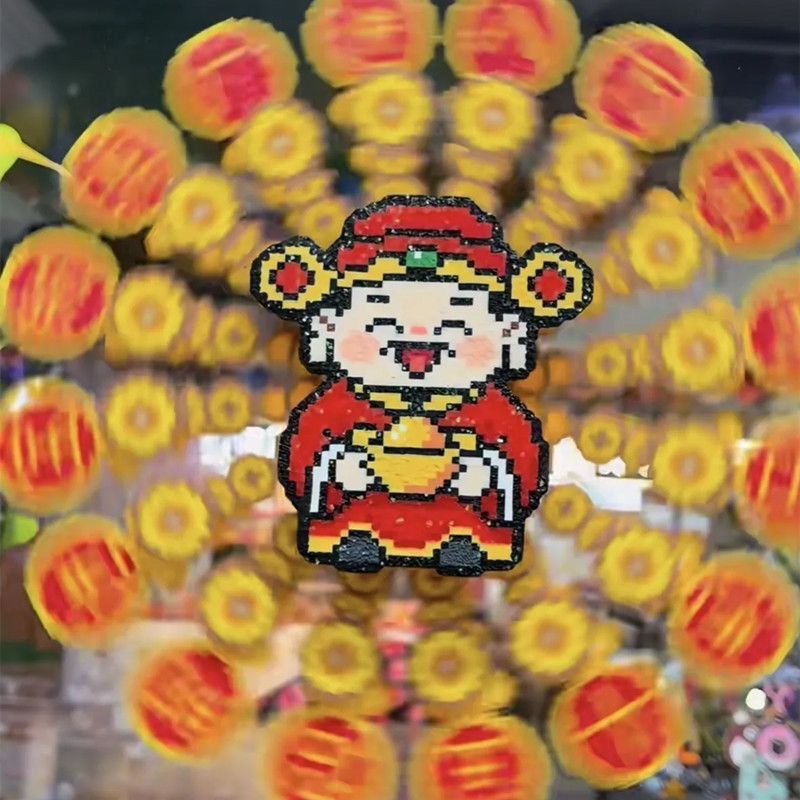 Douyin-style "Wealth God Arrives When the Door Opens" bead spinning skeleton material kit, double-layer independent rotating Hanli bead sword formation Douyin-style "Wealth God Arrives When the Door Opens" bead spinning skeleton material kit, double-layer independent rotating Hanli bead sword formation