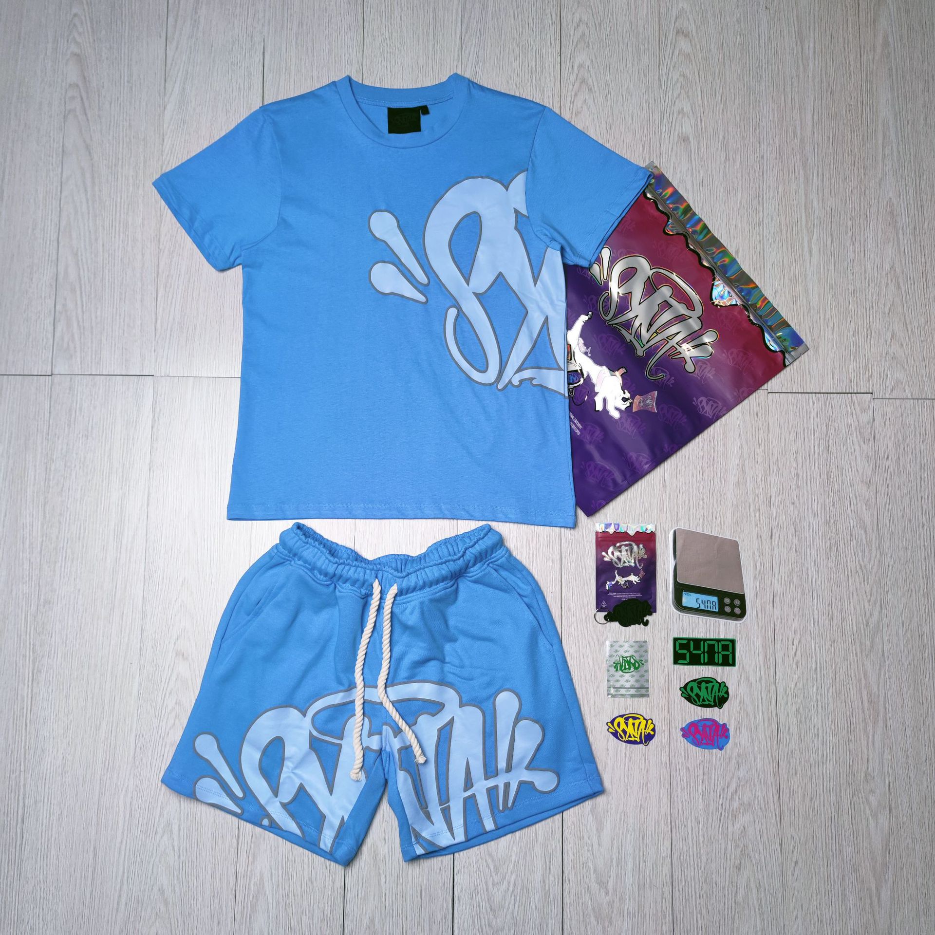 Conjunto azul 02 (accesorios + paquetes)
