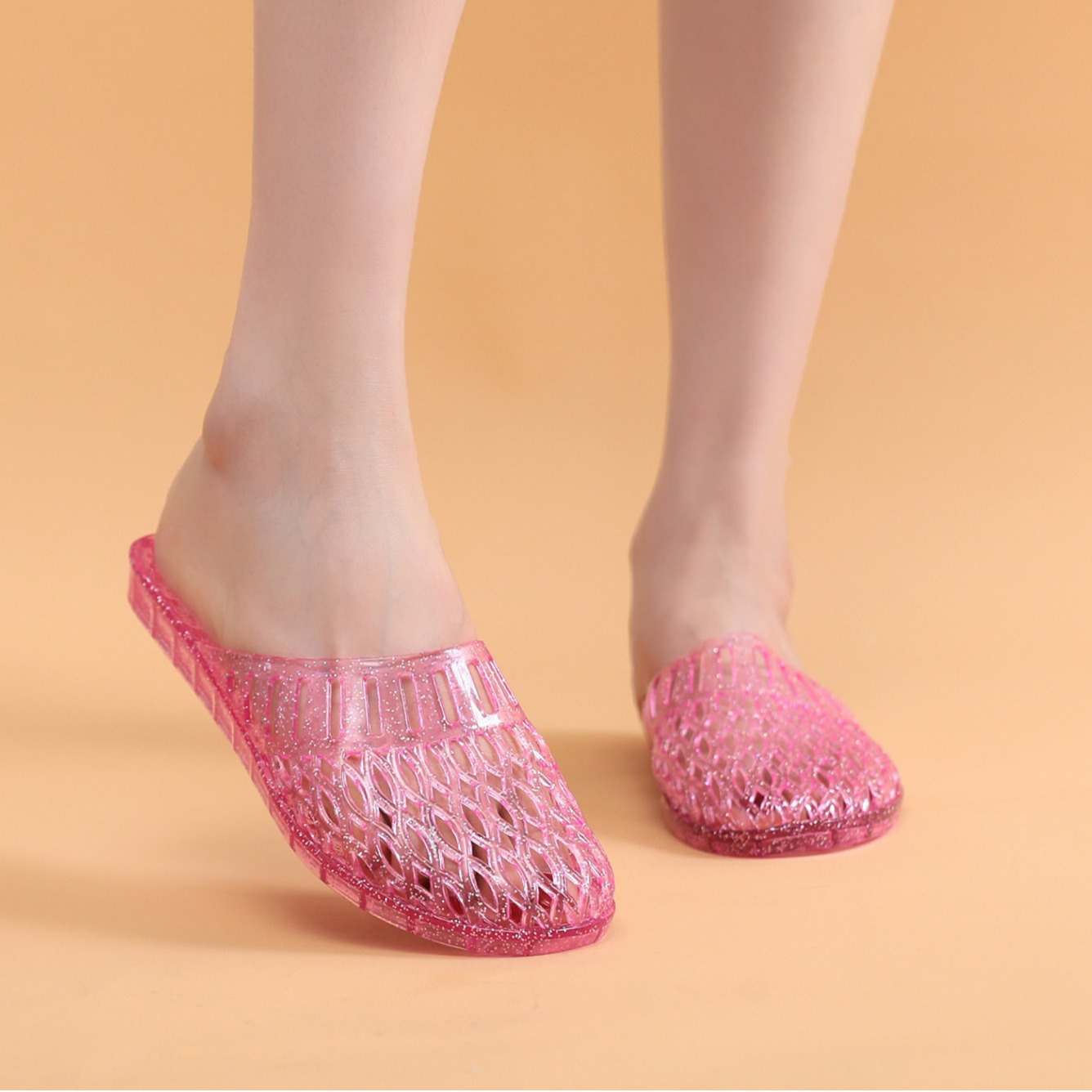 summer women's casual beach mule PVC