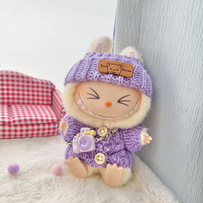 仅衣服] 一二代钥匙扣La布布衣服挂件拉布布坐坐派对熊标围巾帽子|undefined