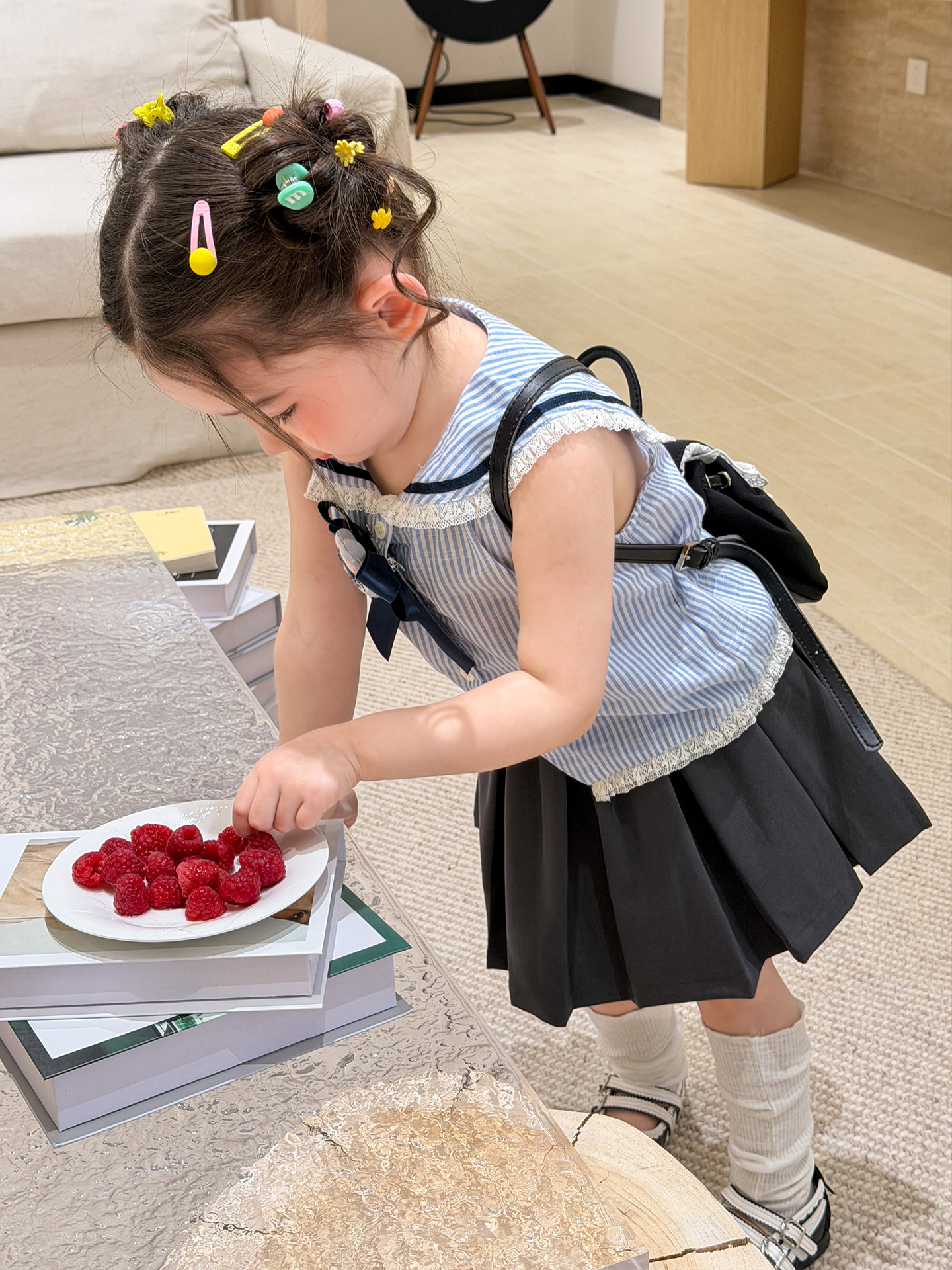 Sugar Pear ropa infantil falda para niñas verano delgado 2026 estilo académico 100 pantalones falda corta para niños falda de tesoro de clase A