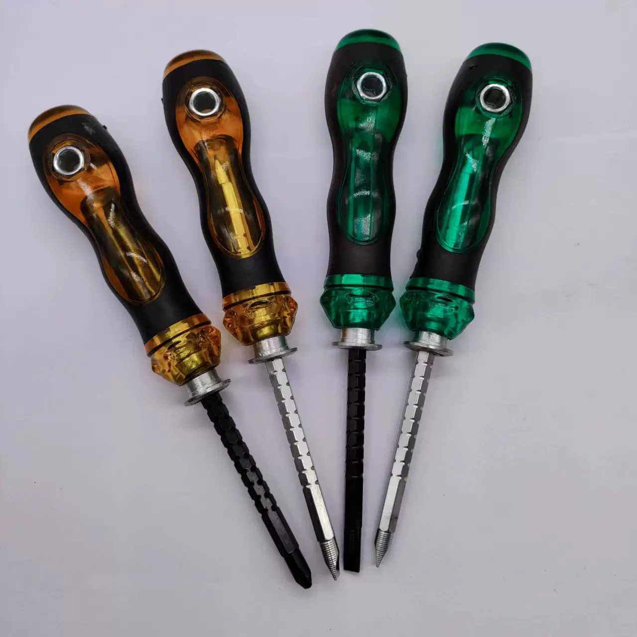 源头工厂螺丝刀批发强磁透明伸缩螺丝刀三用两用多功能性螺丝刀