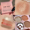 Small eye shadow, matte nail sequins, handheld eyeshadow palette, makeup primer, with gem, four colors