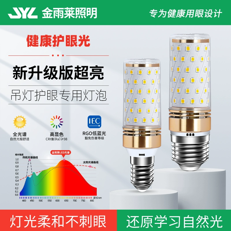 LED-лампа, сверхяркая энергосберегающая лампа, потолочная лампа для гостиной, комфортный световой спектр, защита глаз, с резьбовым патроном