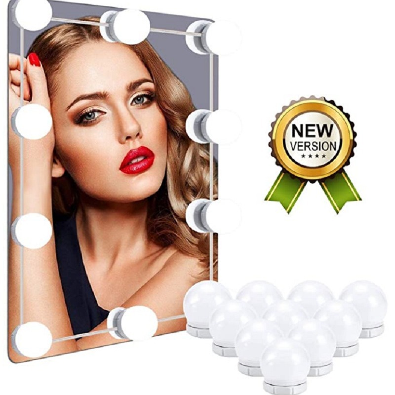 加工定制镜前灯 梳妆台灯泡串led美颜化妆灯泡usb三色化妆镜灯泡|ms