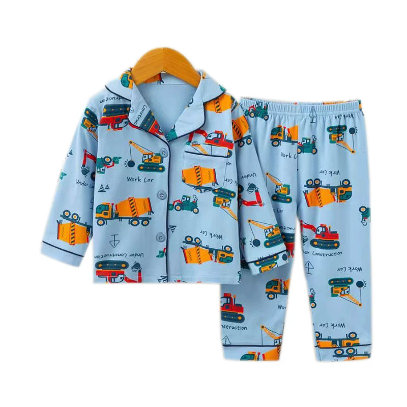 Children's long-sleeve, pijama, set, cardigan, cartoon trousers, children's clothing