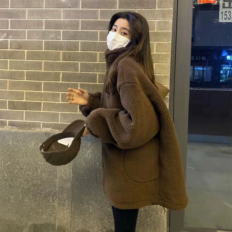 Velvet jacket, Korean style, internet celebrity, increased thickness, plus size