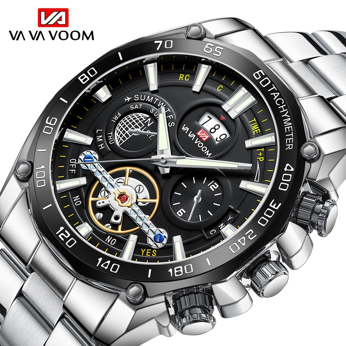 Men's Quartz Watch Luminous Tourbillon Trend Student Wristwatch_voghion.com