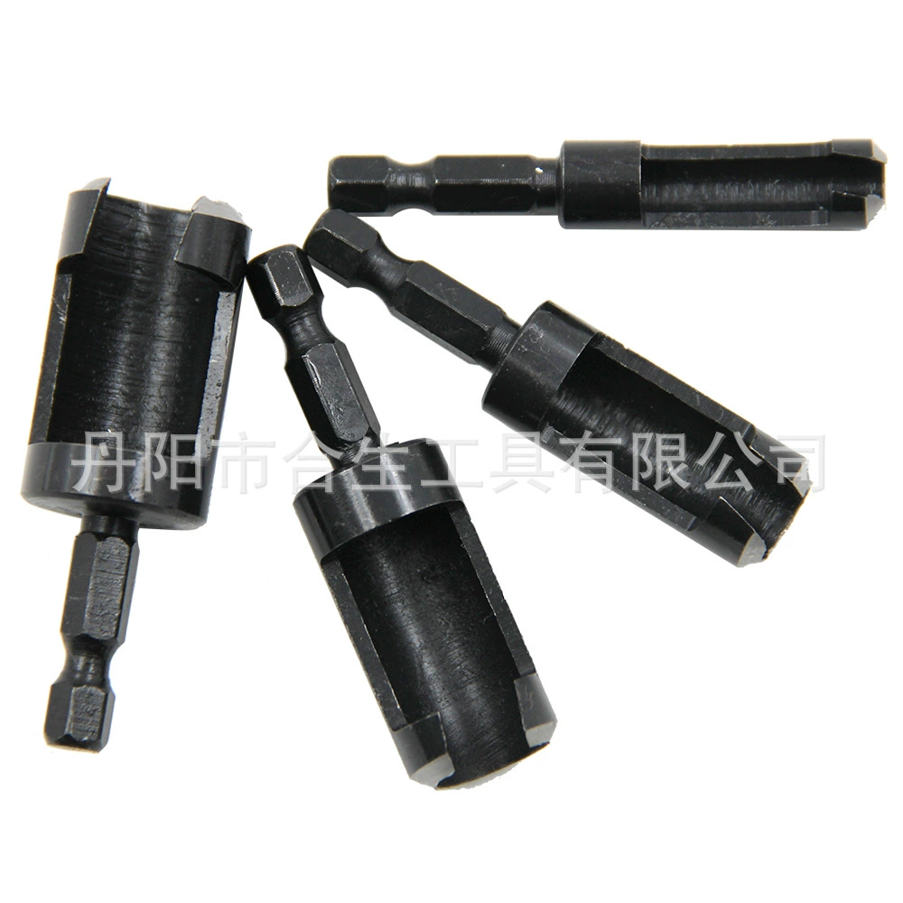 4pc шестигранная черная ручка деревянная пробка сверлильный бревно вынуть сверло набор деревянная доска расширенный инструмент сверла