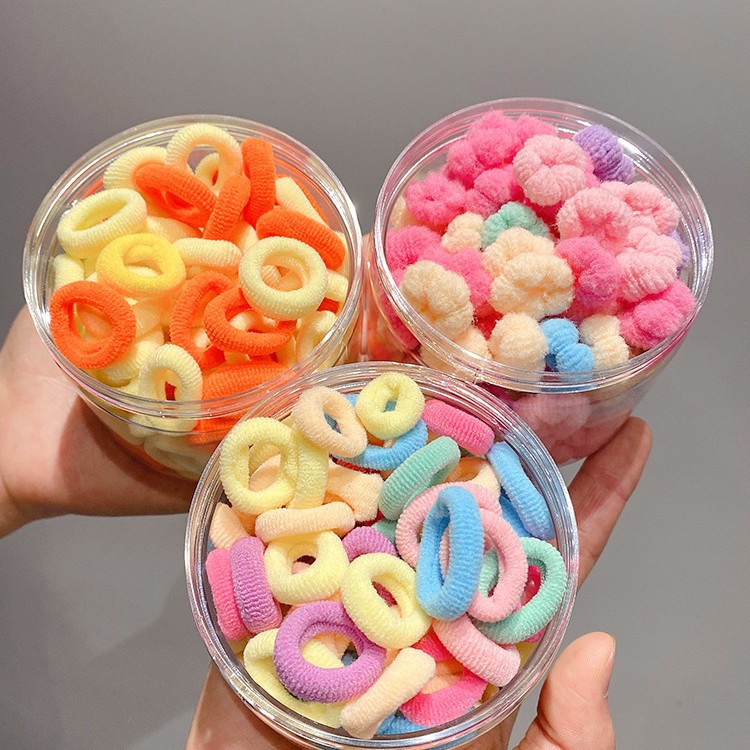 La banda de goma del pelo de la banda del lazo del pelo de los niños lindos de la cuerda del pelo del caramelo no duele el Pelo elástico buena cuerda del pelo tocado de la niña