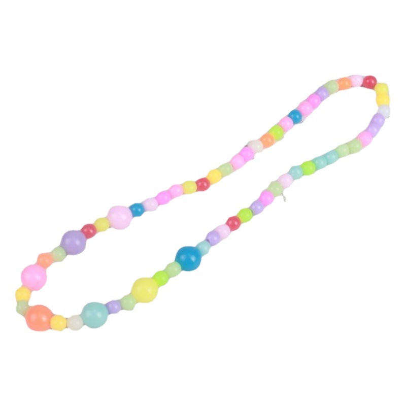 Korean version of candy color children's necklace color beads necklace spot cute princess acrylic flower cartoon accessories