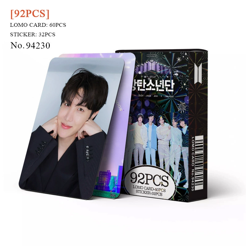Набор 92 карточки с фото, BTS BPSKTWICE, двусторонние LOMO-карточки, фабричная печать