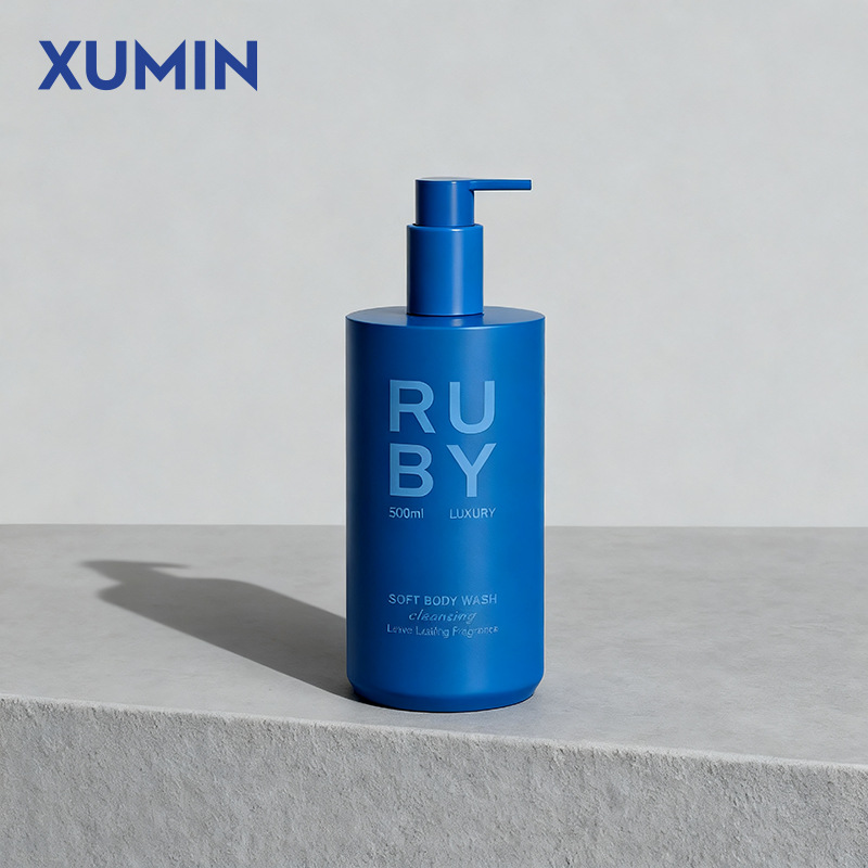 Embalaje de productos de limpieza de XUMIN 100ml botella de bomba hidráulica de lavado de manos PE blanco 300 / 500ml botella vacía de champú