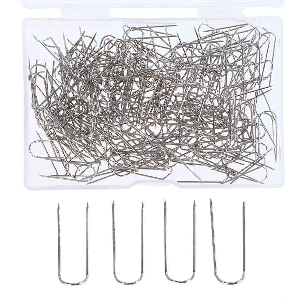 Amazon Hot Selling U-образный игольчатый штифт Бытовая декоративная карточная игла ткань позиционирование игла фиксированная изогнутая игла оптовая продажа с фабрики