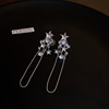 Silver needle, zirconium, silver earrings, wide color palette, simple and elegant design