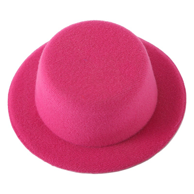 Diy Hand-made Hat Embryo Small Topper 13.5cm Brush Cloth Toy Cap Pet Cap Children's Hair Clip Cap Bare Cap Accessories
