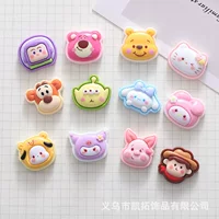 Яркое лицо милый мультфильм животных История игрушек DIY аксессуары крем клей Чехол для мобильного телефона шпилька отверстие обувь оптом