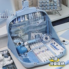 Large Capacity Simple Transparent Pen Case, Ins High-Beauty Stationery Box, Middle School Students, Elementary School Students, Advanced DIY Pencil Case