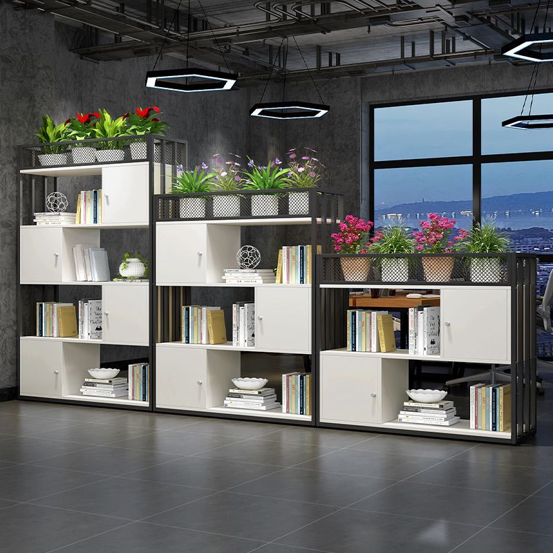 Partition Rack Iron Screen Bookcase Double-Sided Office Low Cabinet Storage Cabinet Simple Flower Trough Rack Floor-Standing