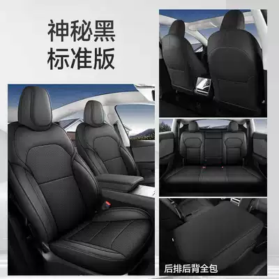 Specially Designed for Tesla's 25 New Modelə uyğun (Original) oturacaq örtükləri - mysterious-black-standard-edition-full-coverage-rear-seats-note-the-model-year