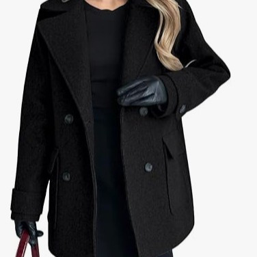 2026 New Hot Item: Exquisite Style, Camel Double-Breasted Loose-Fit Coat, Women's Autumn-Winter Commuting Jacket